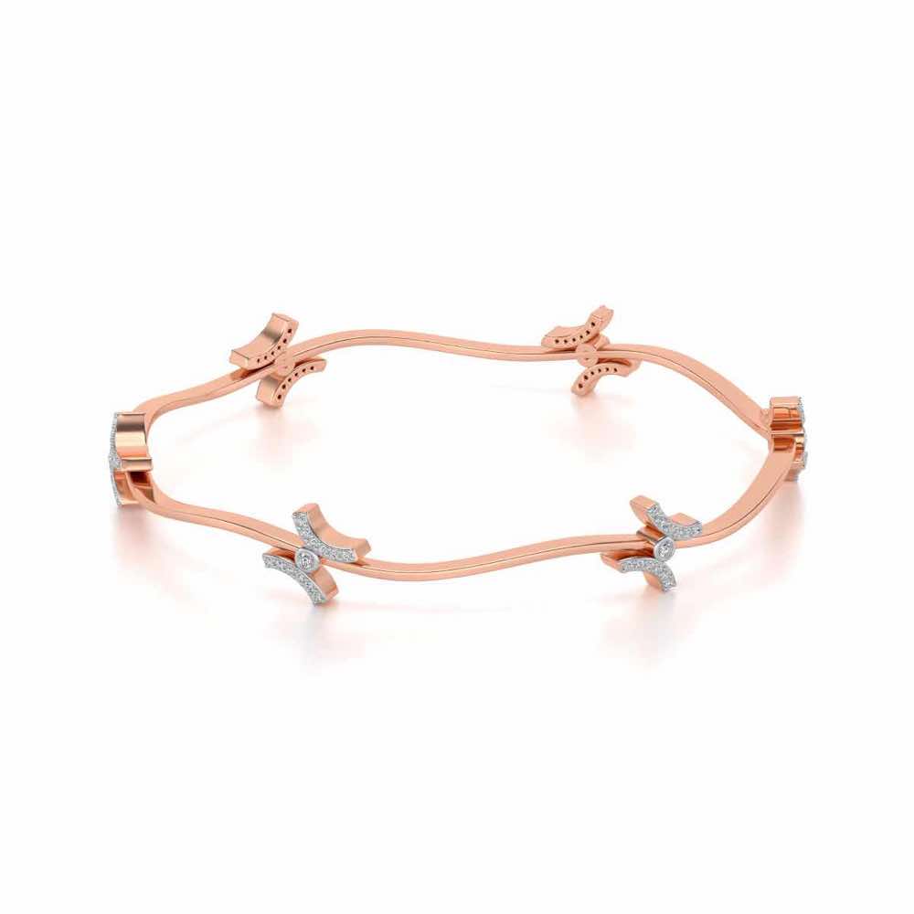 Nakashi Silver Bangles - Rose Gold - Image 2