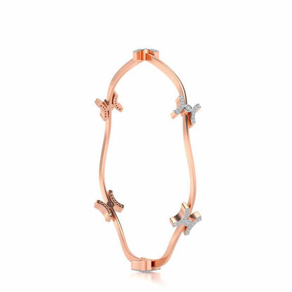 Nakashi Silver Bangles - Rose Gold - Image 3