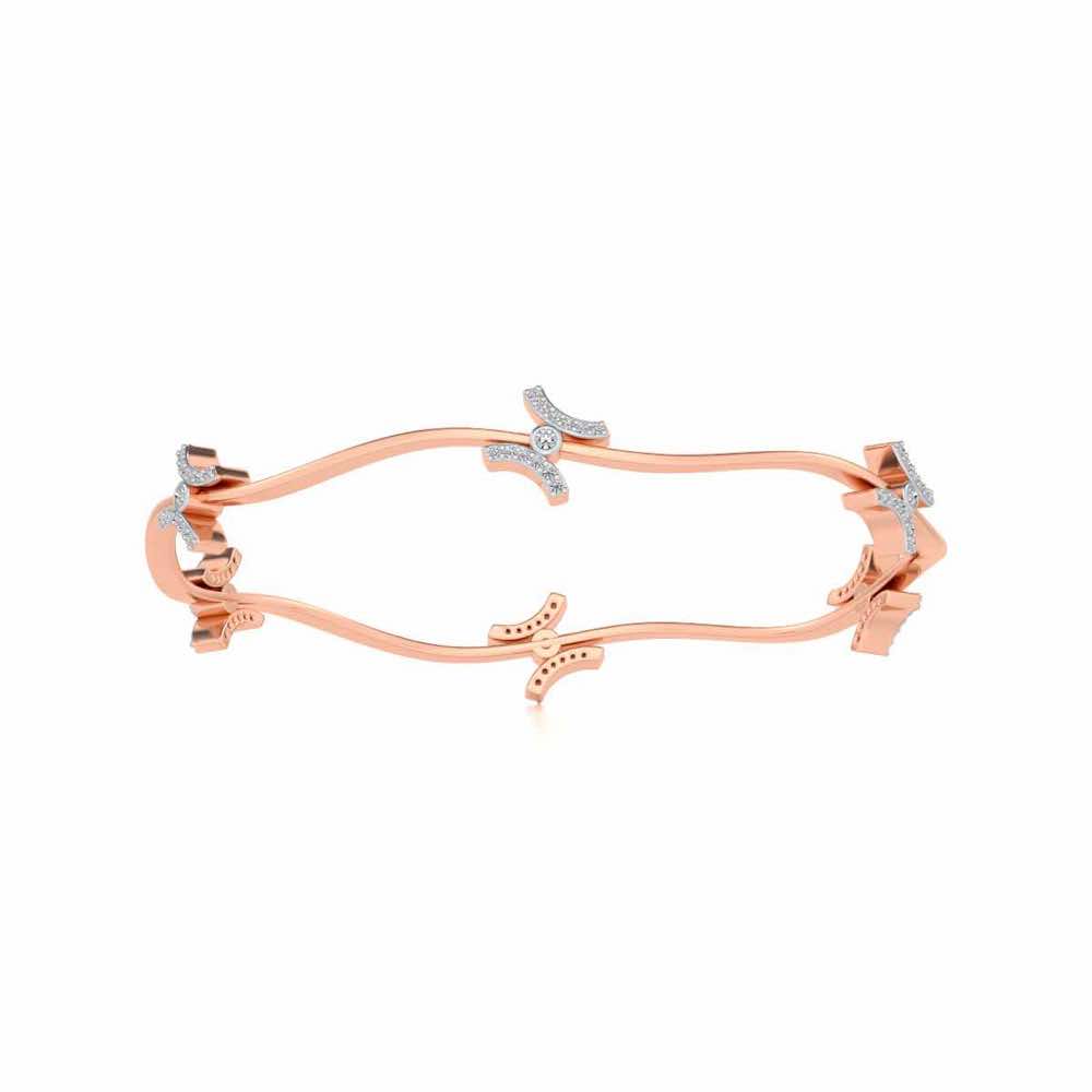 Nakashi Silver Bangles - Rose Gold - Image 4