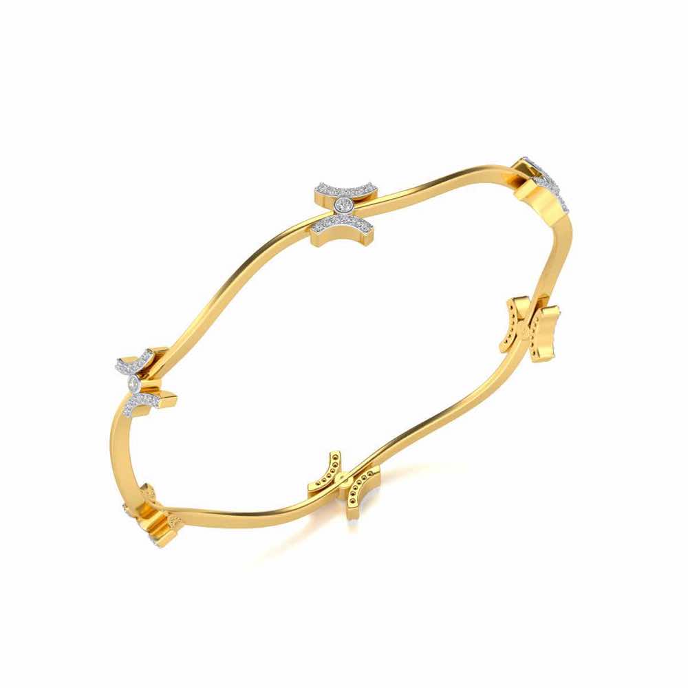 Nakashi Silver Bangles - Yellow Gold - Image 1