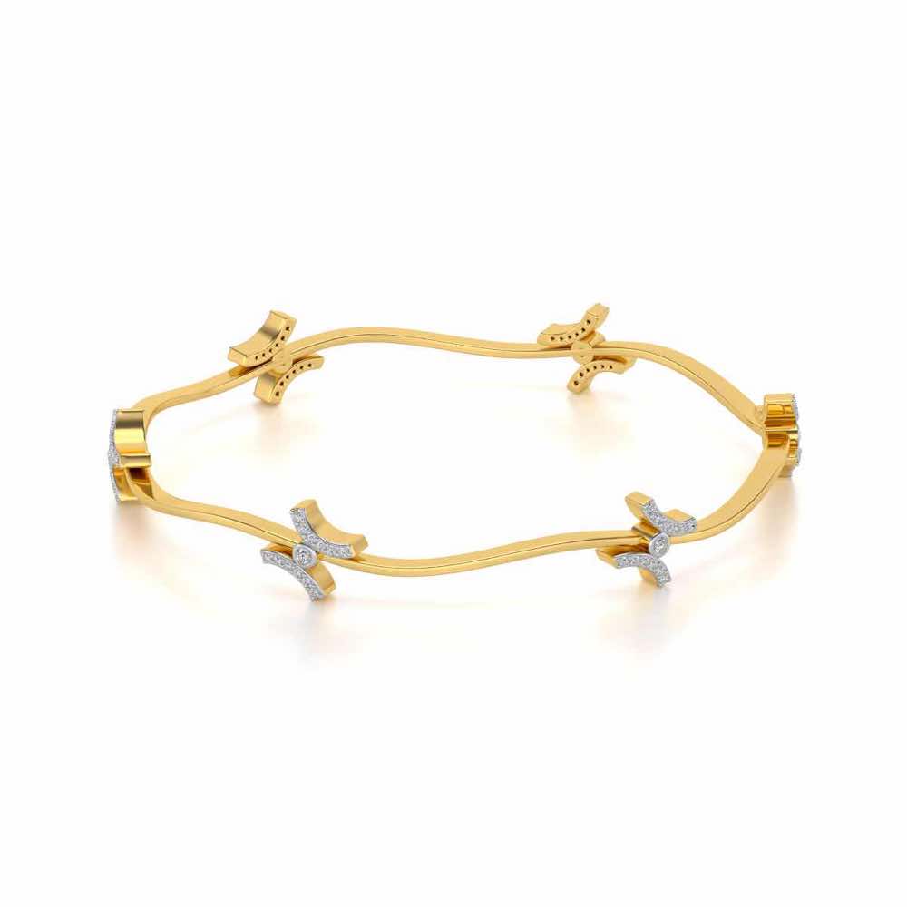 Nakashi Silver Bangles - Yellow Gold - Image 2