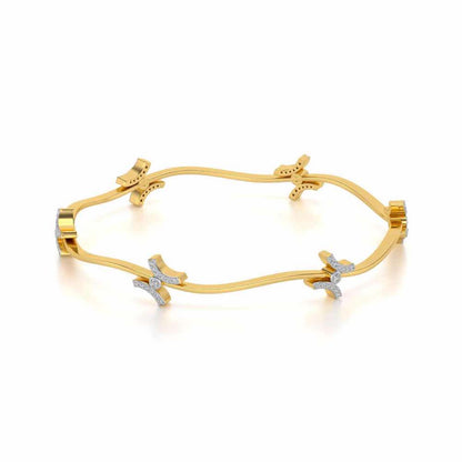 Nakashi Silver Bangles - Yellow Gold - Image 2