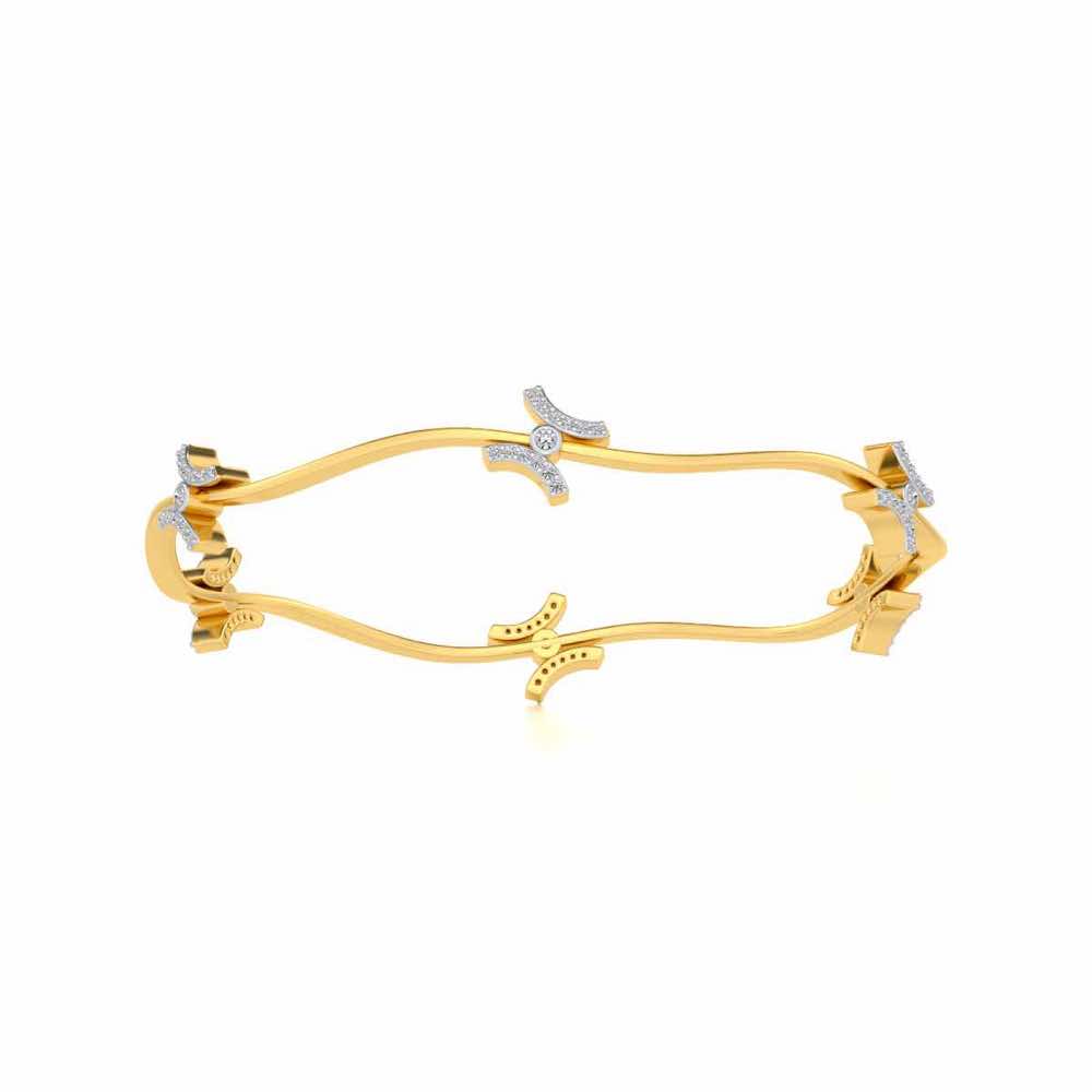 Nakashi Silver Bangles - Yellow Gold - Image 4