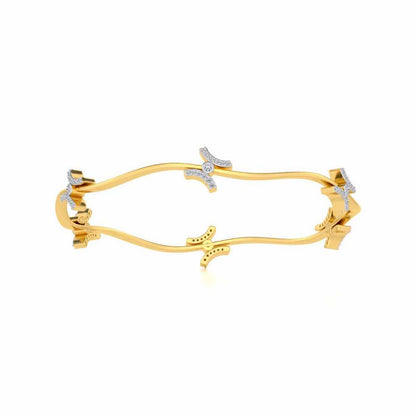 Nakashi Silver Bangles - Yellow Gold - Image 4