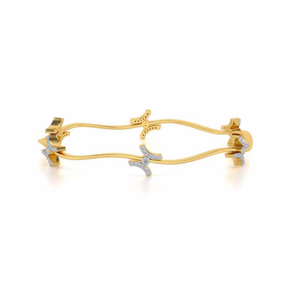 Nakashi Silver Bangles - Yellow Gold - Image 5