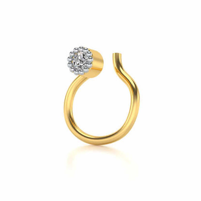 Namid Silver Nosepin - Yellow Gold - Image 1