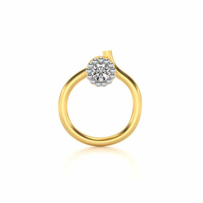 Namid Silver Nosepin - Yellow Gold - Image 2