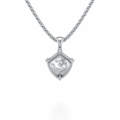 Namoh Silver Pendant - White Gold - Image 1