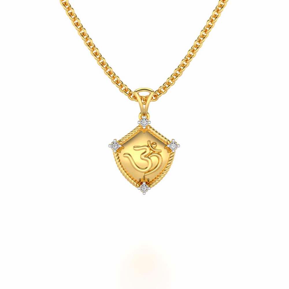 Namoh Silver Pendant - Yellow Gold - Image 1