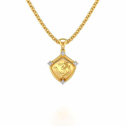 Namoh Silver Pendant - Yellow Gold - Image 1