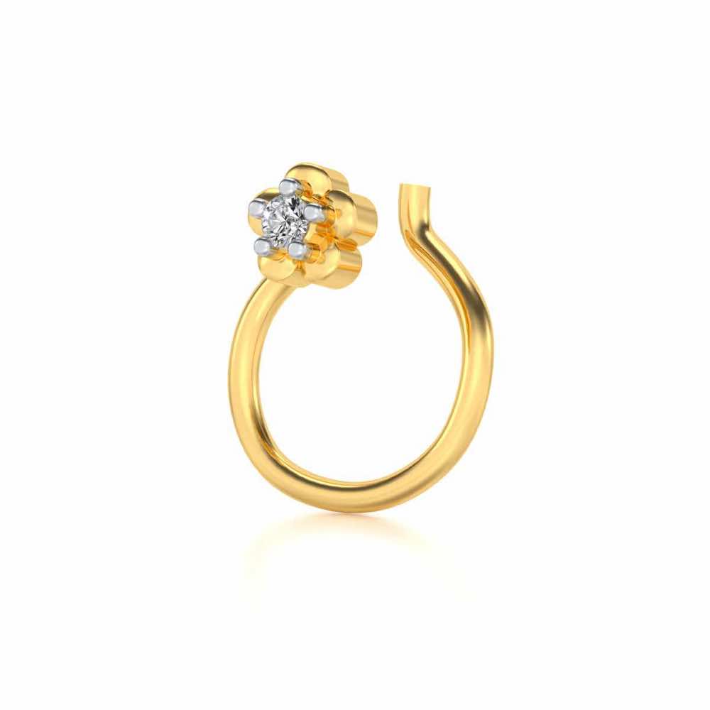 Nashi Silver Nosepin - Yellow Gold - Image 1