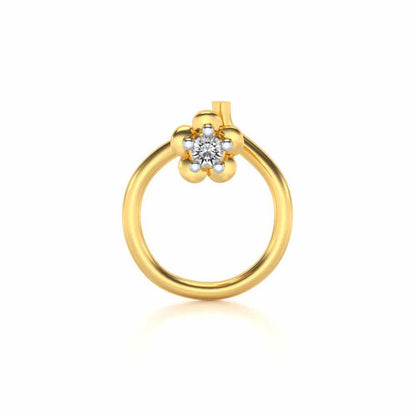 Nashi Silver Nosepin - Yellow Gold - Image 2