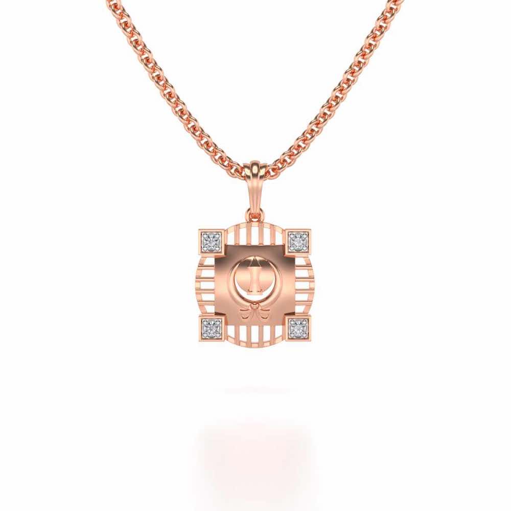 Navi Silver Pendant - Rose Gold - Image 1