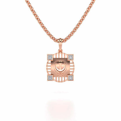 Navi Silver Pendant - Rose Gold - Image 1
