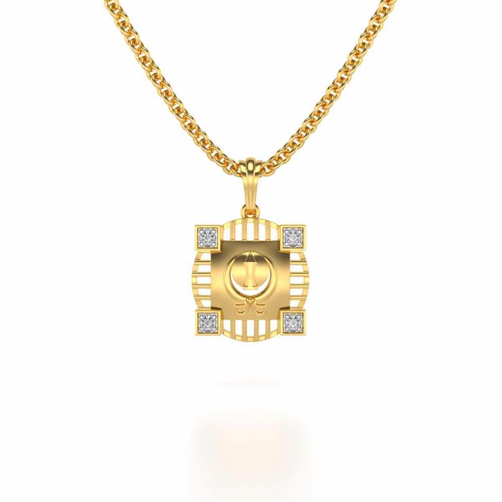 Navi Silver Pendant - Yellow Gold - Image 1