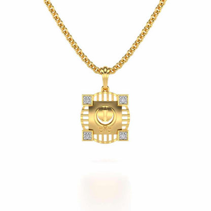 Navi Silver Pendant - Yellow Gold - Image 1