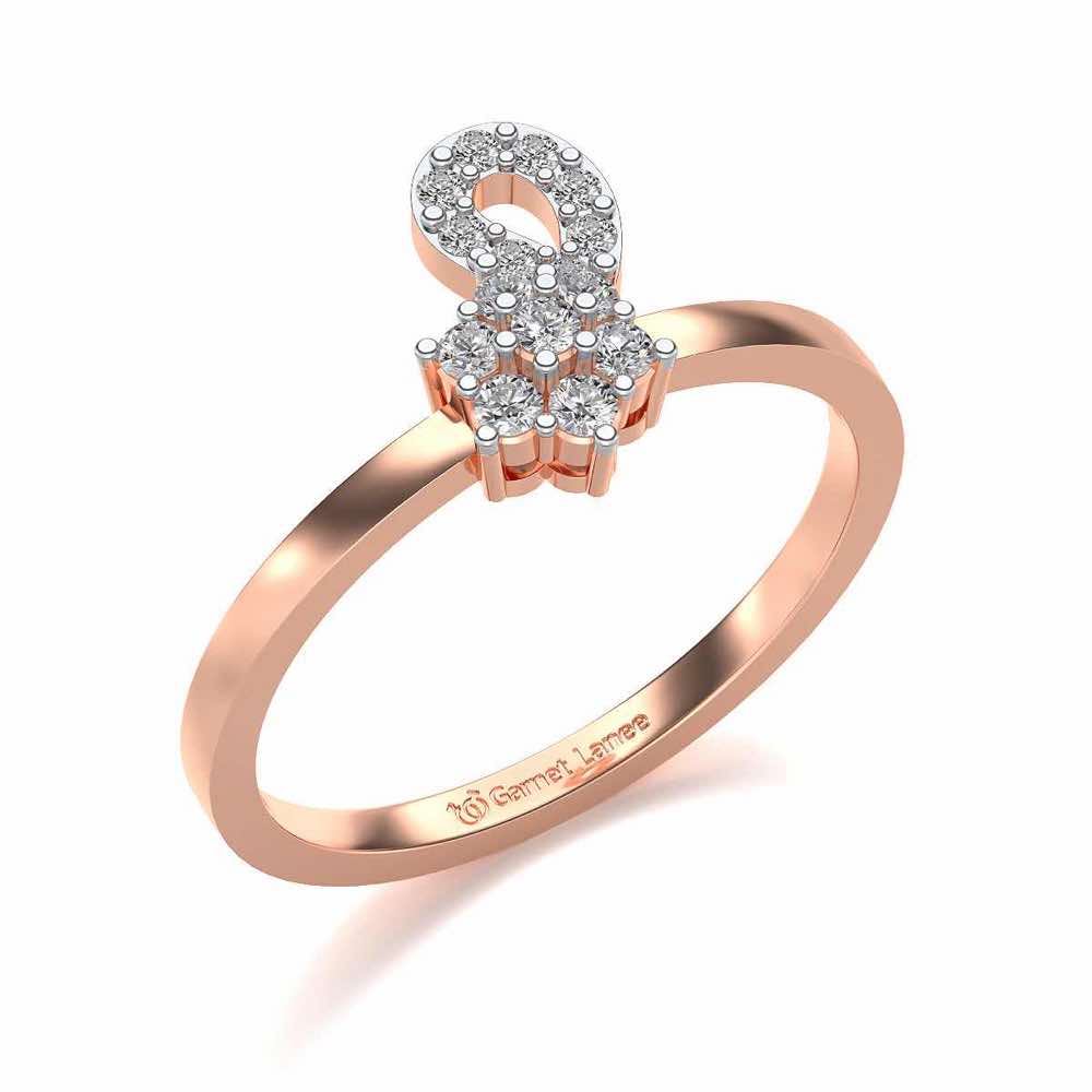 Nayat Silver Ring - Rose Gold - Image 1