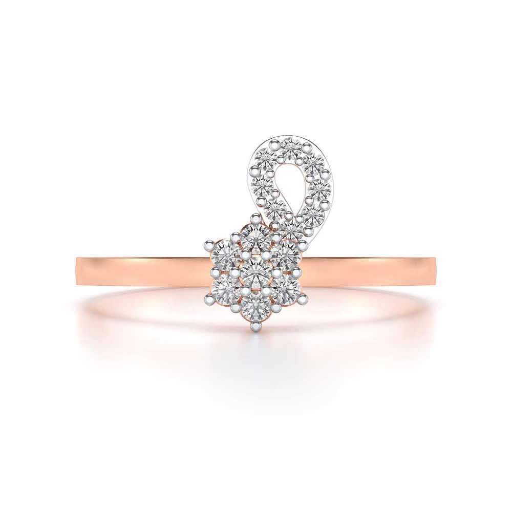 Nayat Silver Ring - Rose Gold - Image 4
