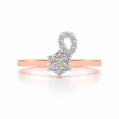 Nayat Silver Ring - Rose Gold - Image 4