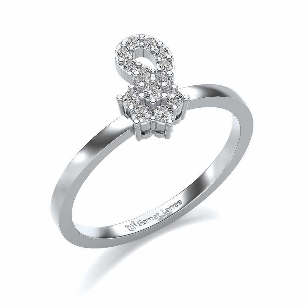 Nayat Silver Ring - White Gold - Image 1