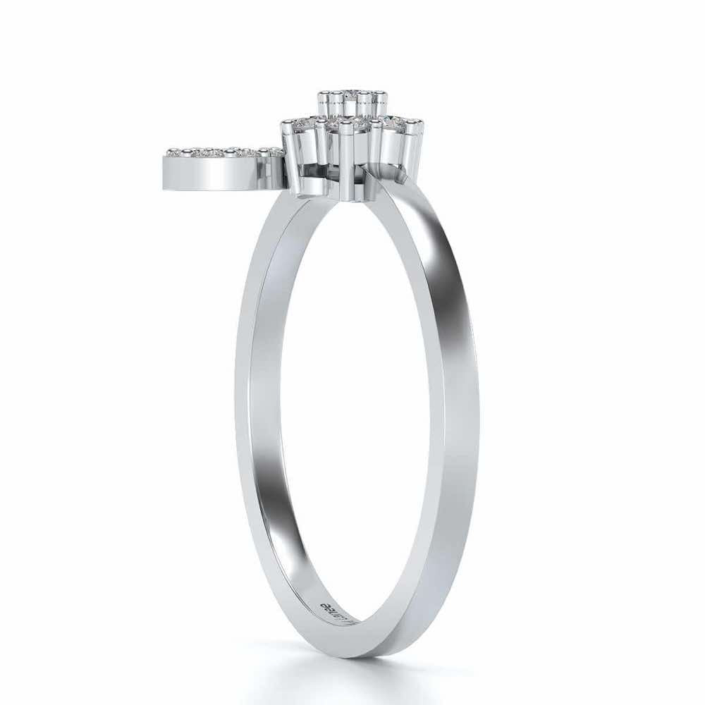 Nayat Silver Ring - White Gold - Image 3