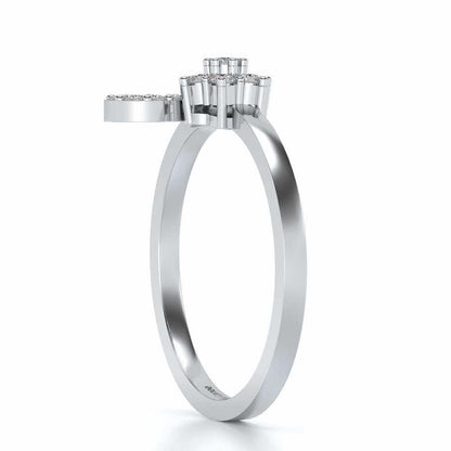 Nayat Silver Ring - White Gold - Image 3
