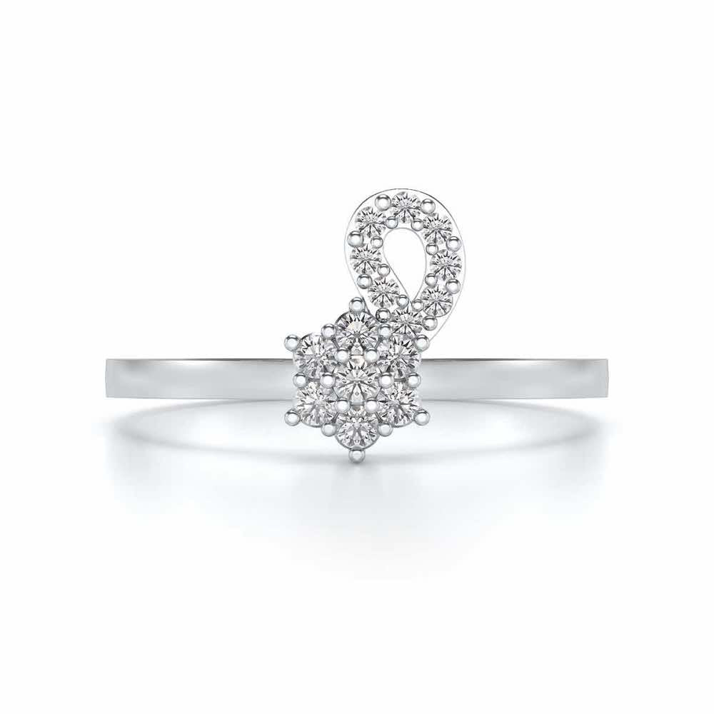 Nayat Silver Ring - White Gold - Image 4