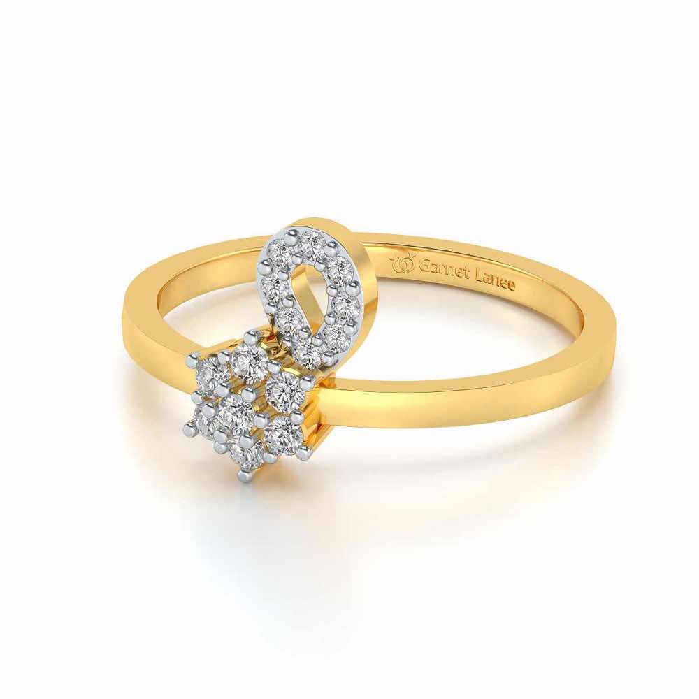 Nayat Silver Ring - Yellow Gold - Image 2