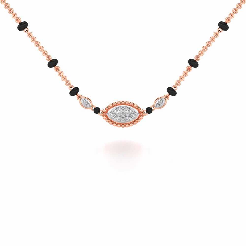 Nazar Silver Mangalsutra - Rose Gold - Image 1
