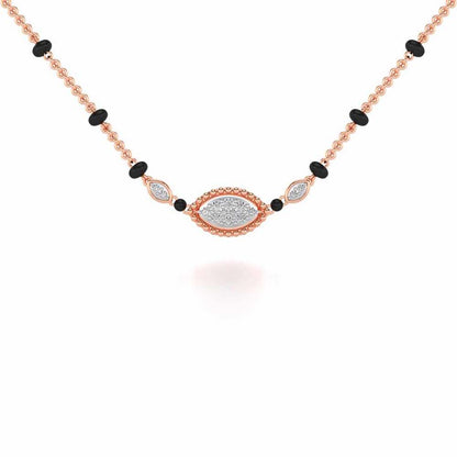 Nazar Silver Mangalsutra - Rose Gold - Image 1