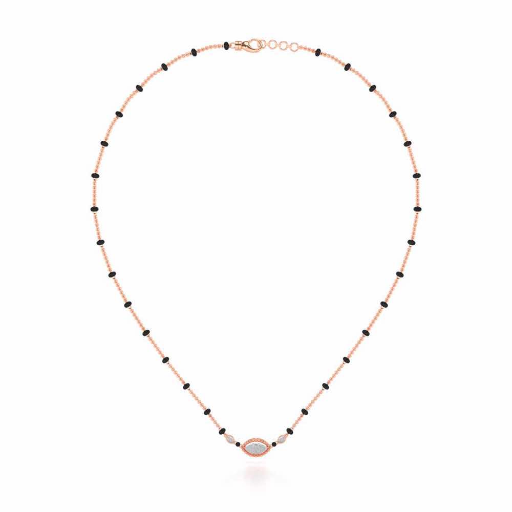 Nazar Silver Mangalsutra - Rose Gold - Image 3