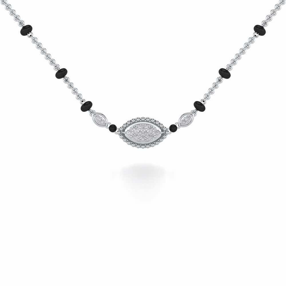 Nazar Silver Mangalsutra - White Gold - Image 1