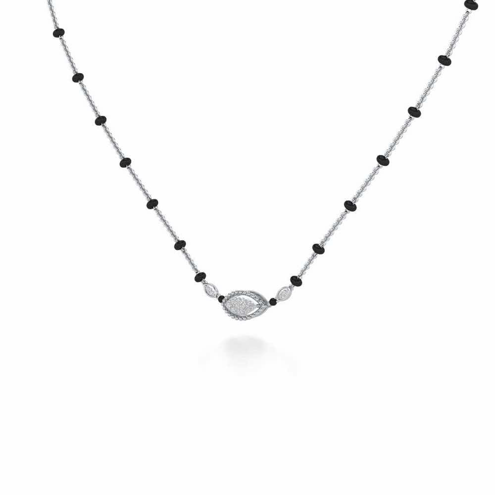 Nazar Silver Mangalsutra - White Gold - Image 2