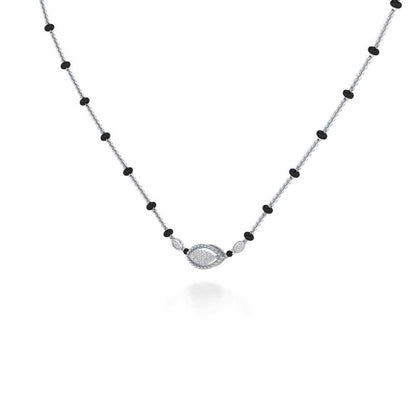 Nazar Silver Mangalsutra - White Gold - Image 2