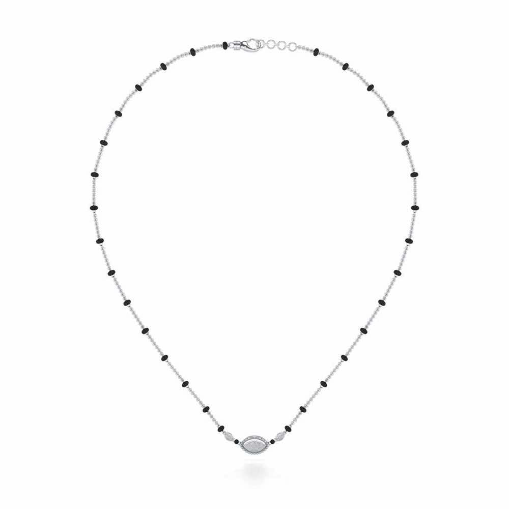 Nazar Silver Mangalsutra - White Gold - Image 3