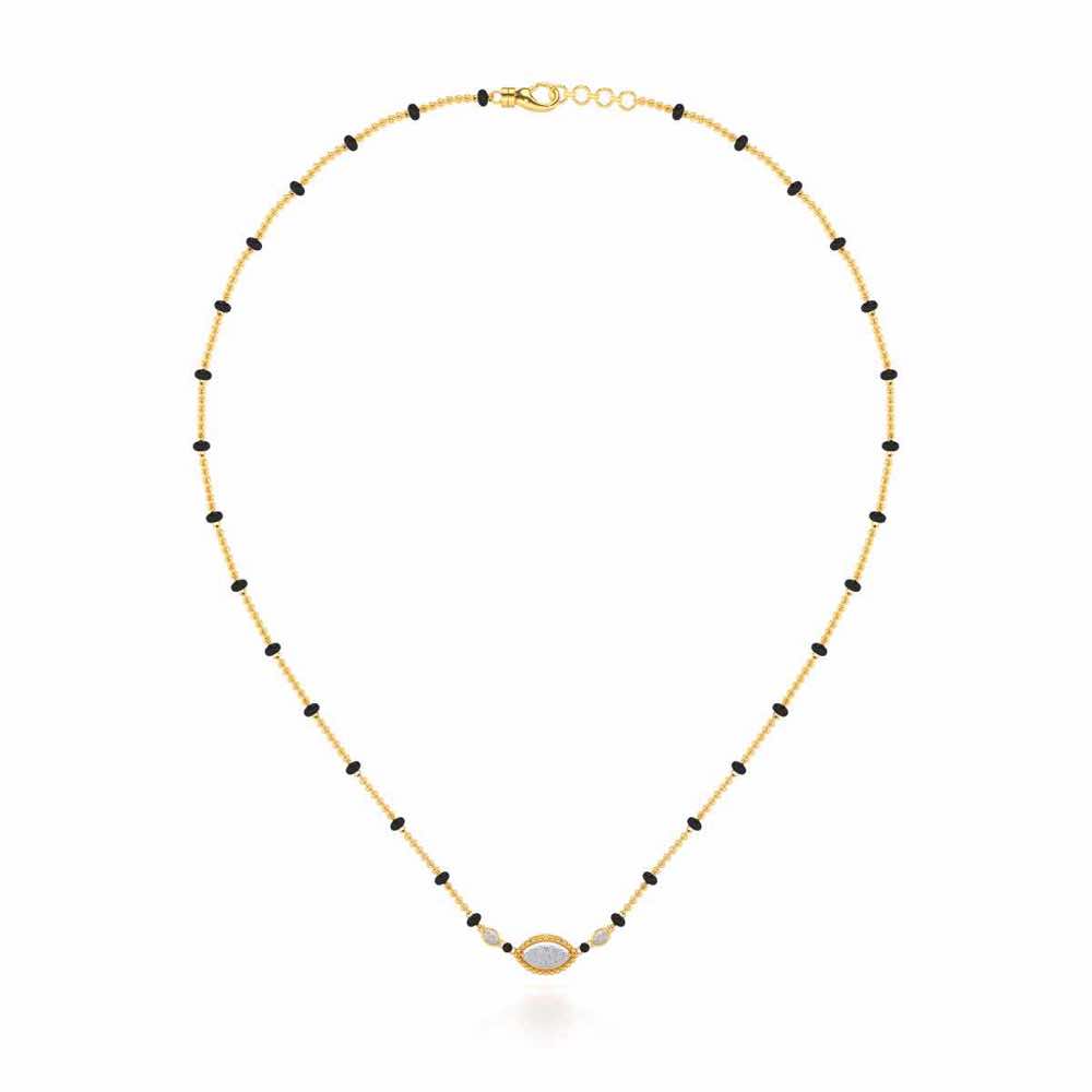 Nazar Silver Mangalsutra - Yellow Gold - Image 3