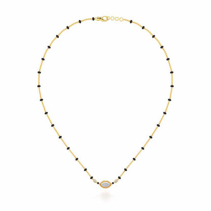 Nazar Silver Mangalsutra - Yellow Gold - Image 3