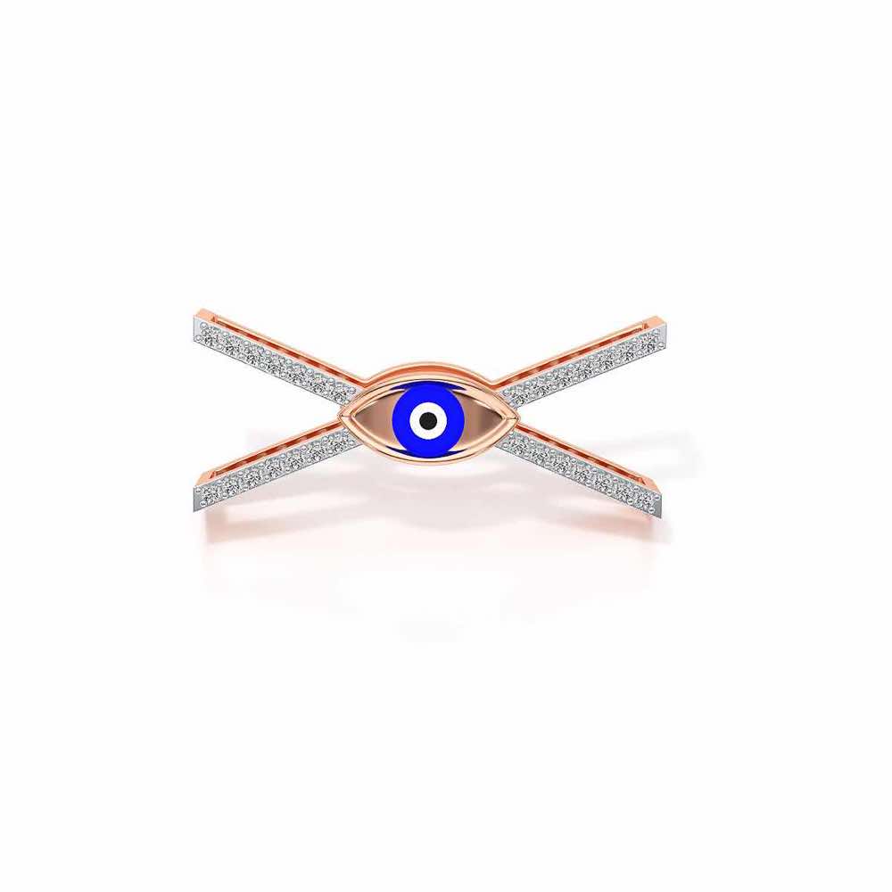 Nazar Pattu Silver Watch Band - Rose Gold - Image 2