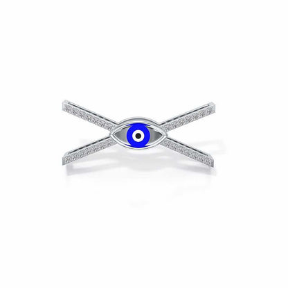 Nazar Pattu Silver Watch Band - White Gold - Image 2