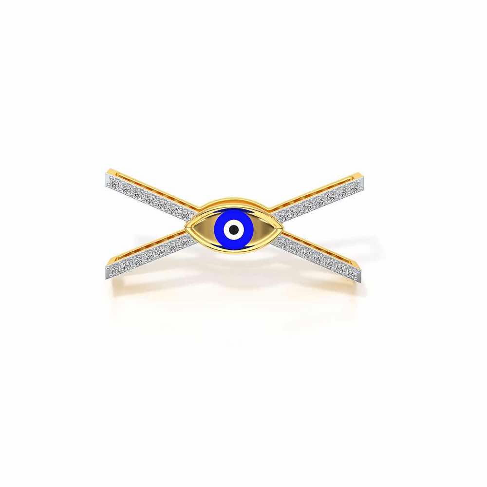 Nazar Pattu Silver Watch Band - Yellow Gold - Image 2