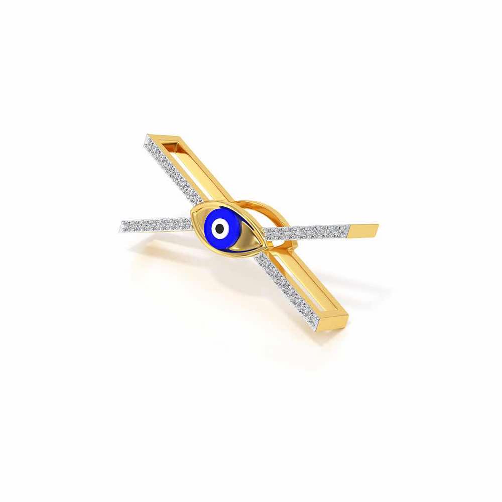Nazar Pattu Silver Watch Band - Yellow Gold - Image 3