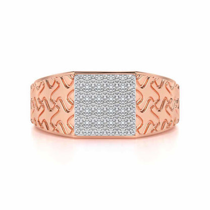 Nightfall Silver Ring For Men - Rose Gold - Image 4