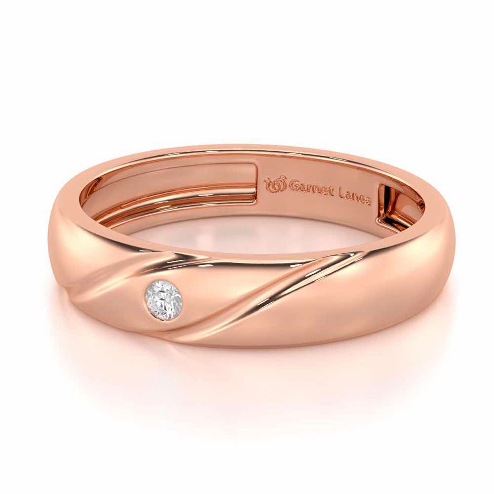 Noble Crest Men Solitaire Ring - Rose Gold - Image 2