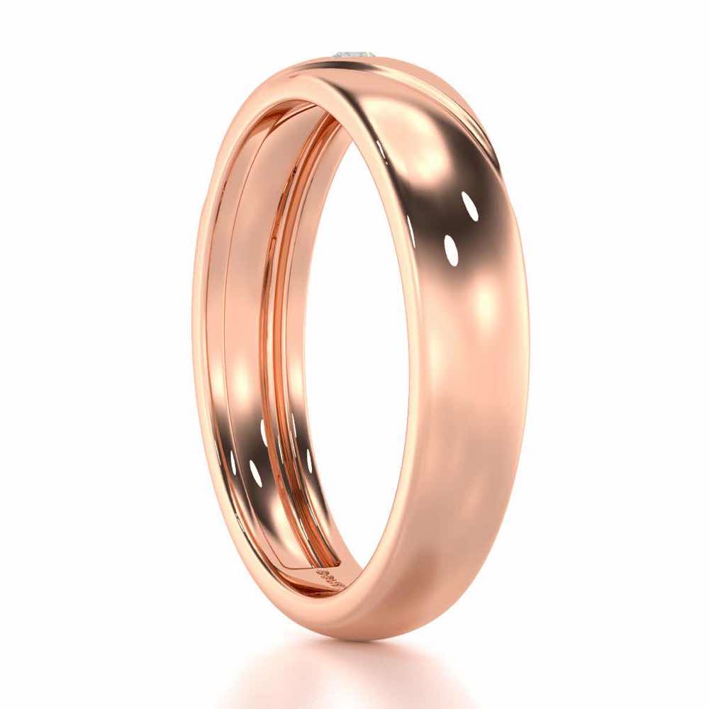 Noble Crest Men Solitaire Ring - Rose Gold - Image 3