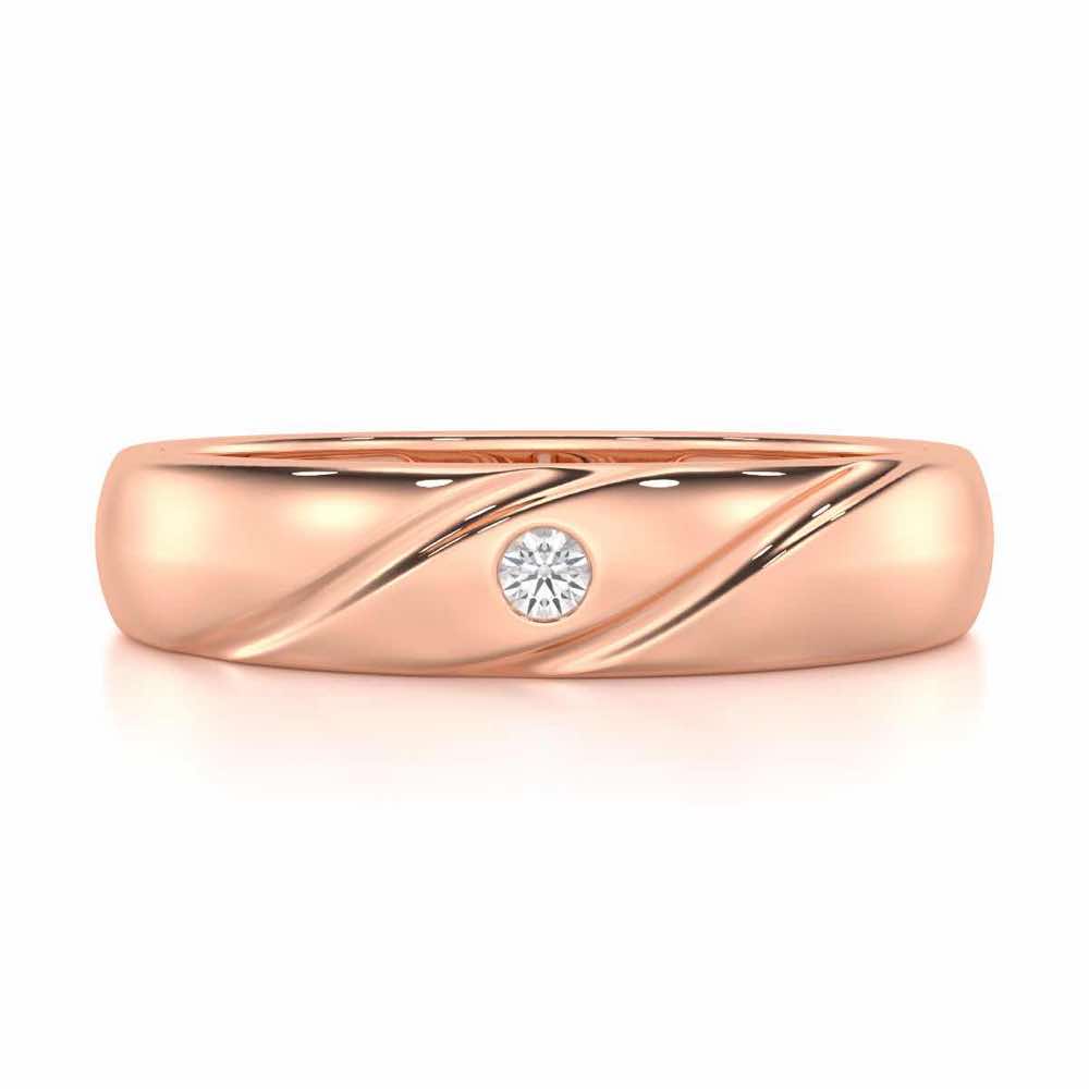 Noble Crest Men Solitaire Ring - Rose Gold - Image 4