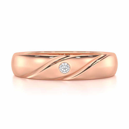 Noble Crest Men Solitaire Ring - Rose Gold - Image 4
