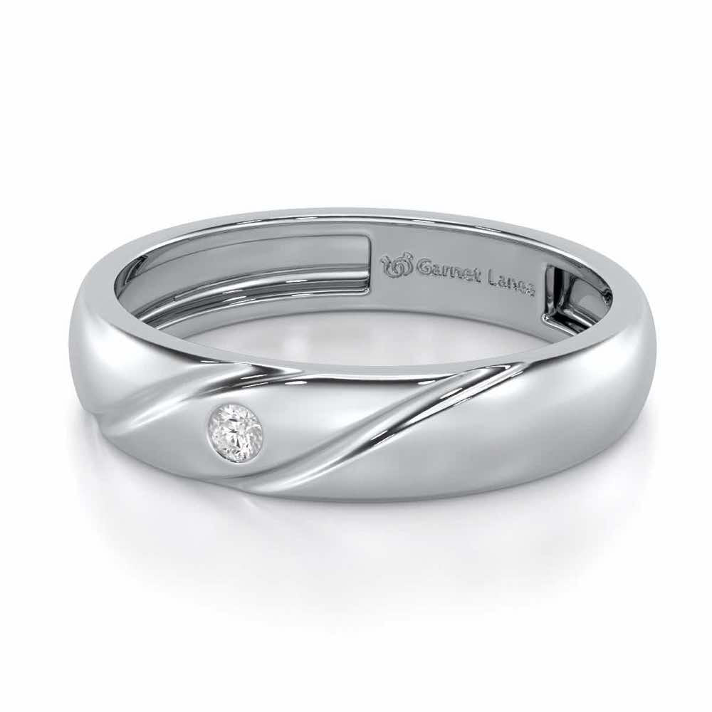 Noble Crest Men Solitaire Ring - White Gold - Image 2