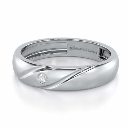 Noble Crest Men Solitaire Ring - White Gold - Image 2
