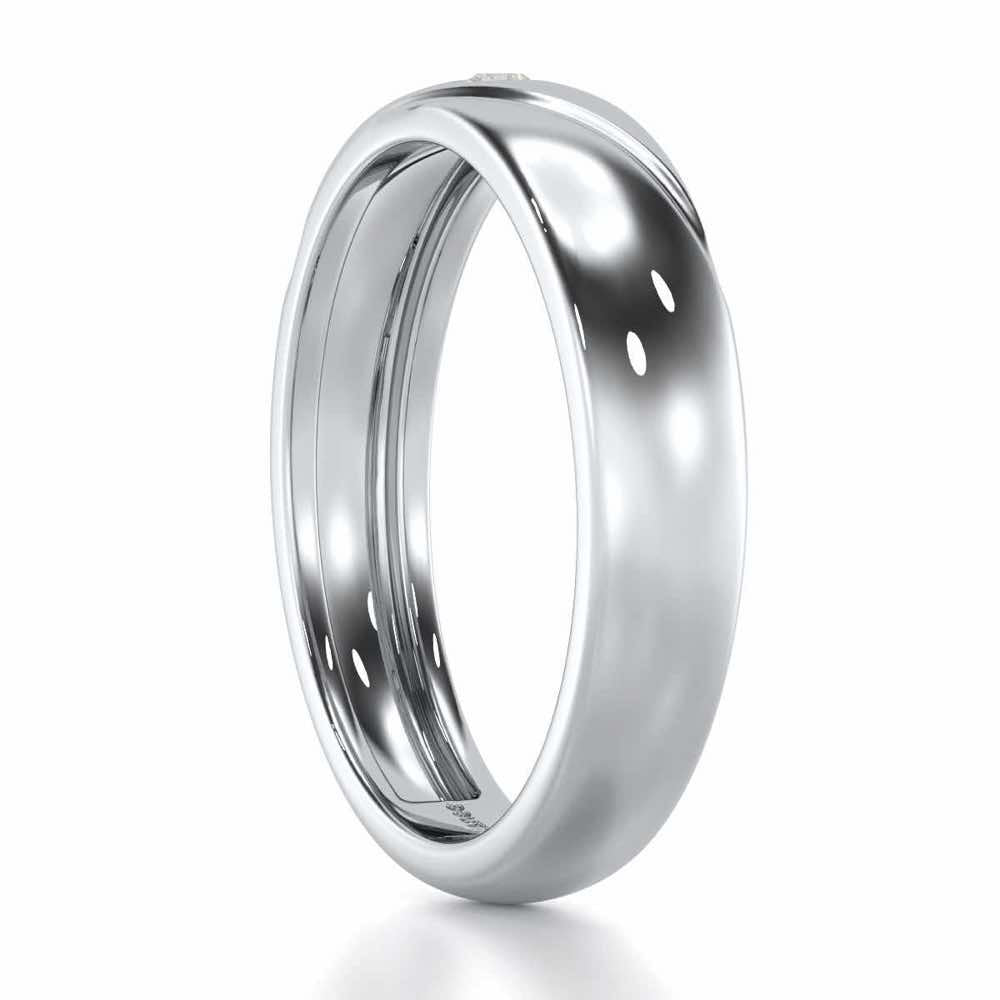 Noble Crest Men Solitaire Ring - White Gold - Image 3