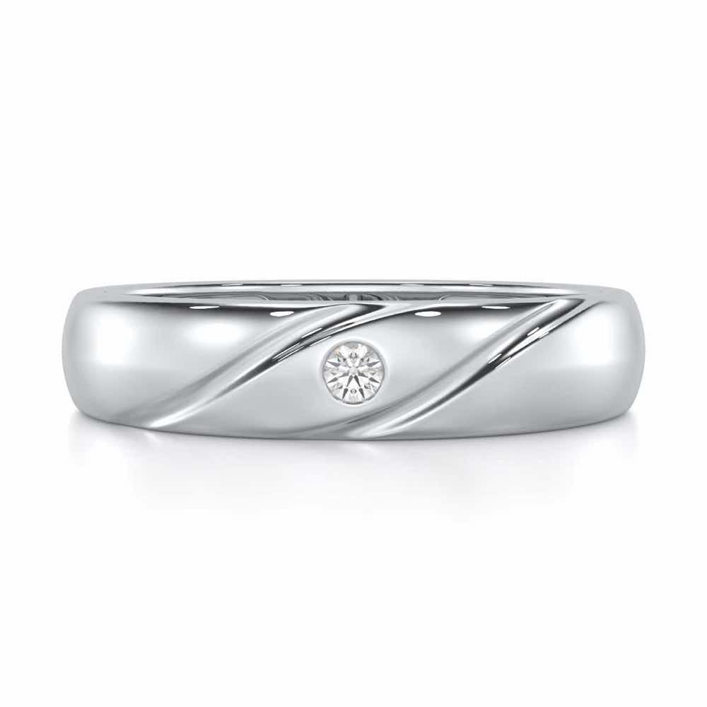 Noble Crest Men Solitaire Ring - White Gold - Image 4
